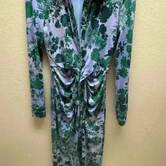 anthropologie long sleeve dress V-neck  midi shirt dress - Picture 3 of 8